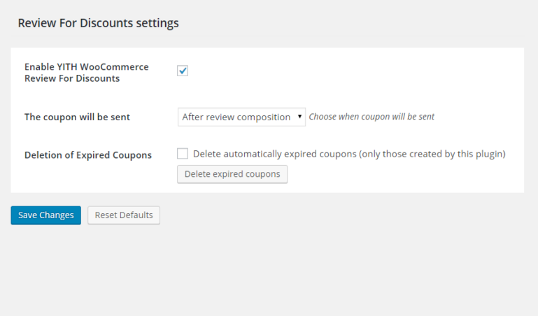 General settings