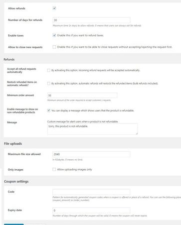 General settings