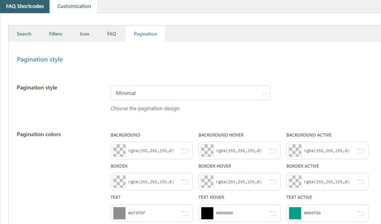 Pagination style