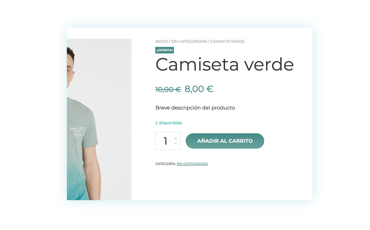 Página con productos disponibles