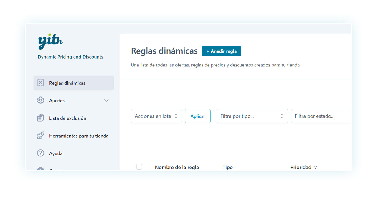 Escritorio del plugin Dynamic Pricing and Discounts