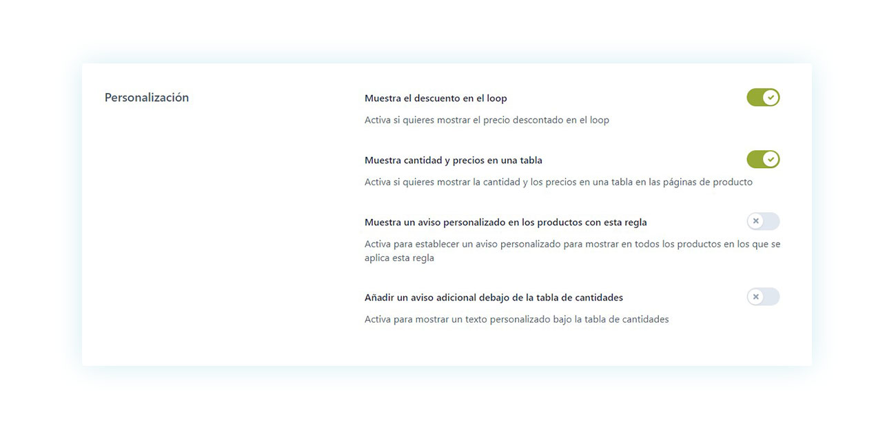 Personalización
