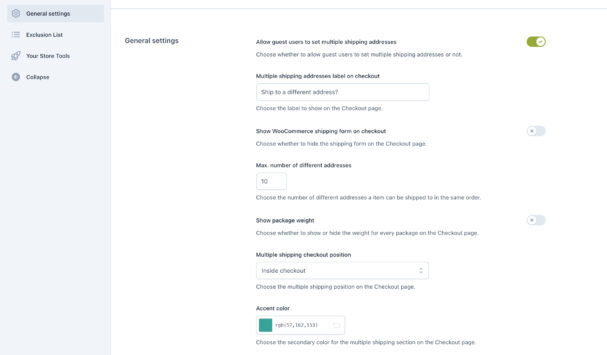 General settings