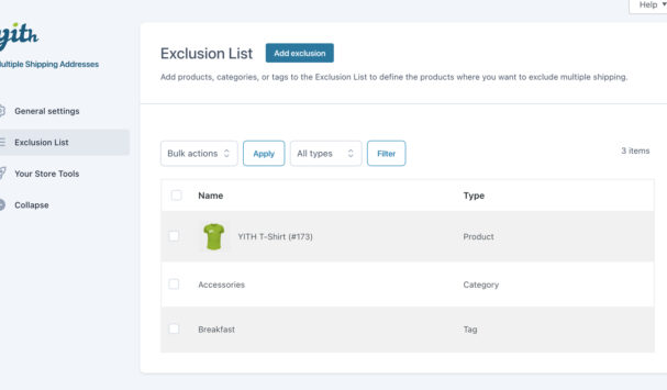 Exclusion list