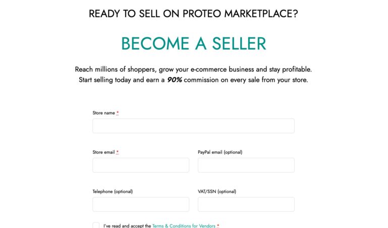 Registration form
