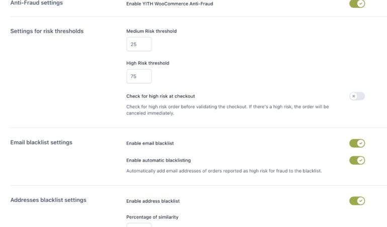 General settings