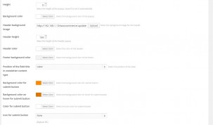 section "Layout" - Popup settings