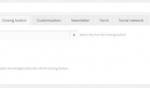 section "Closing button" - Popup settings