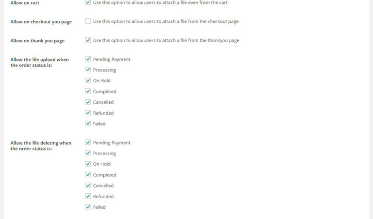 General settings
