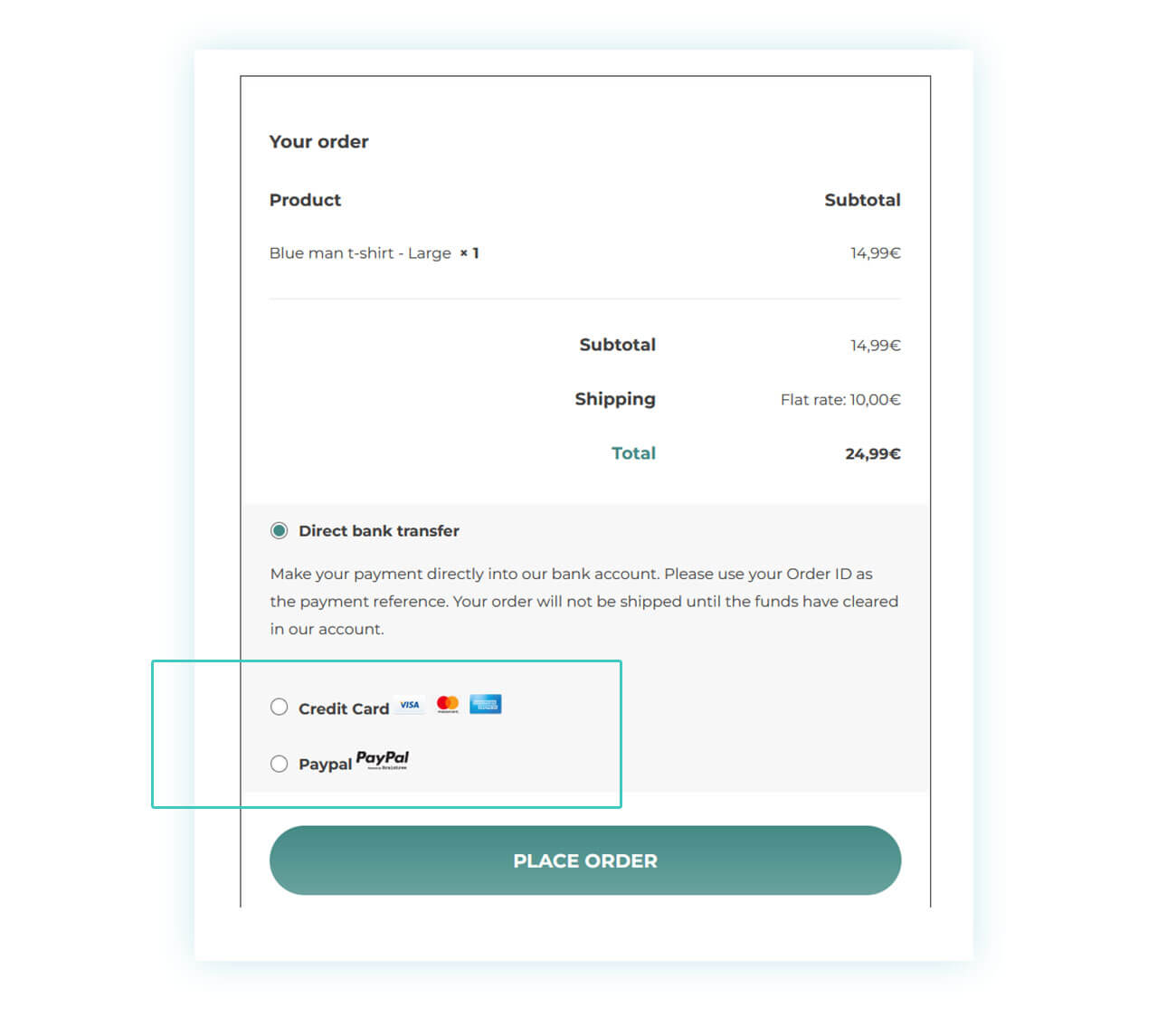 PayPal e Carte di credito disponibili grazie a Braintree