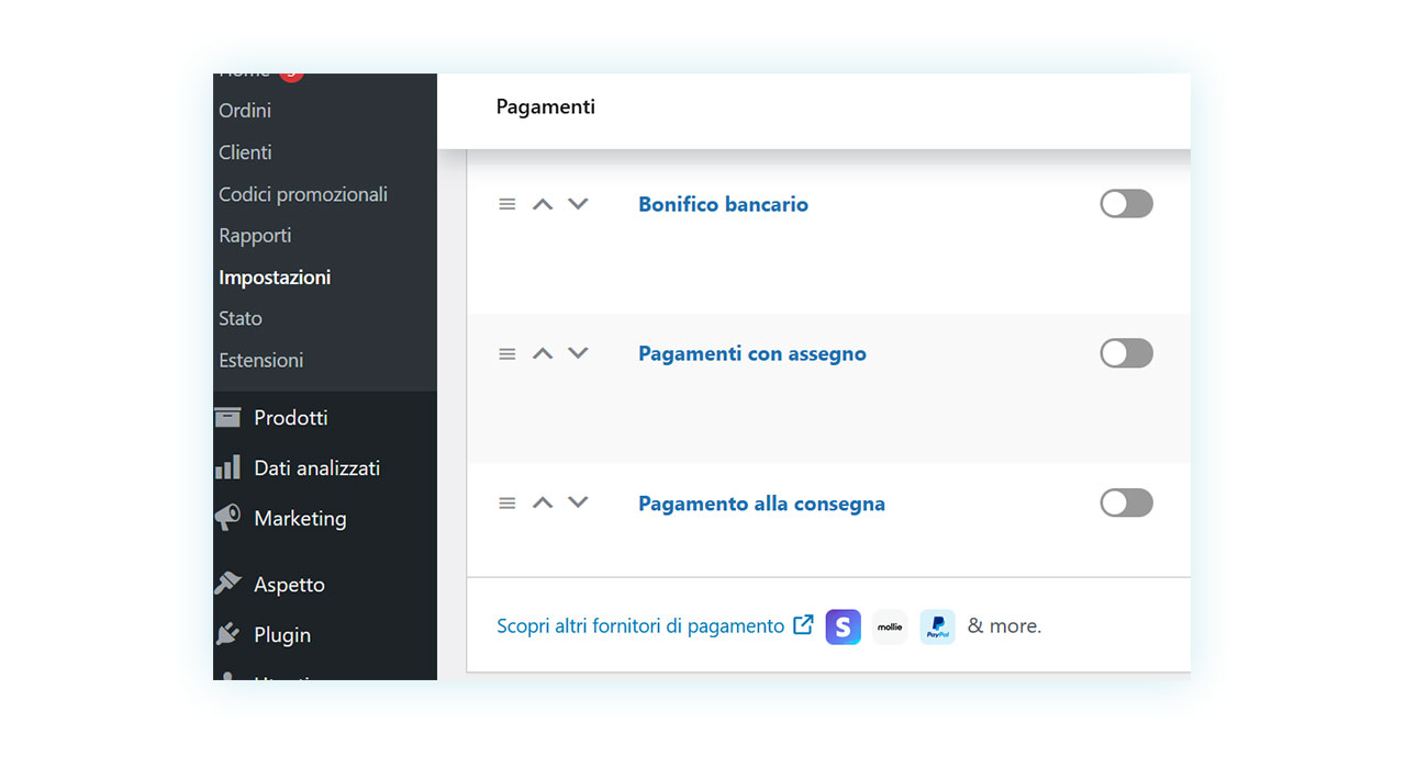 Payment Gateway standard di WooCommerce