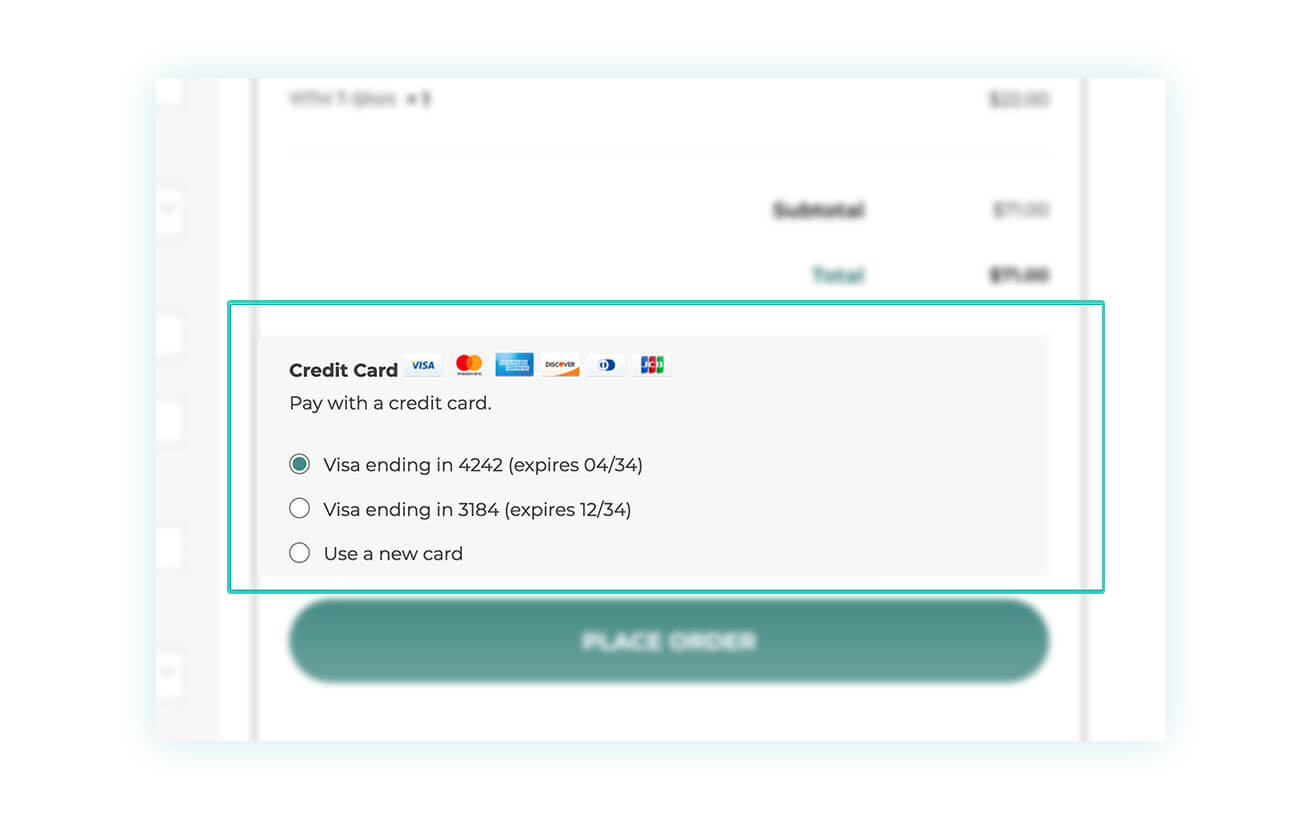 Salvare la carta di credito su Stripe