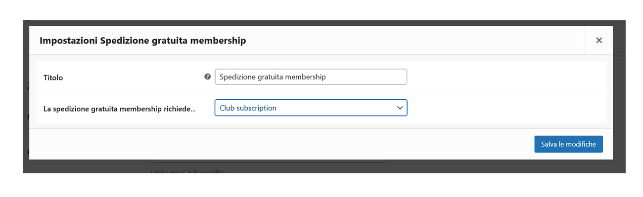 Selezione del piano di membership