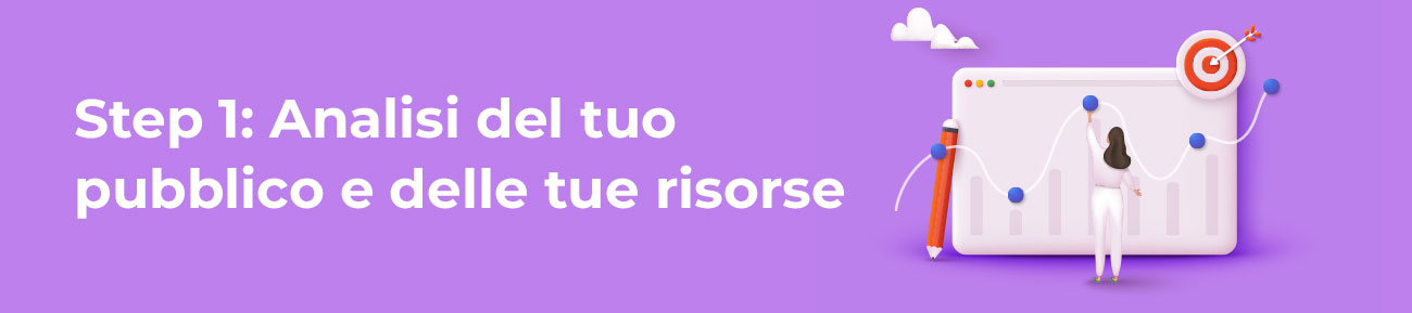 Step 1: Analisi del tuo pubblico e delle tue risorse