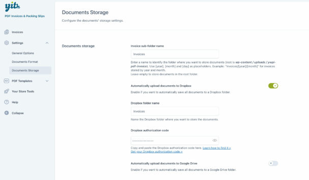 Documents storage