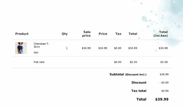 Invoice template