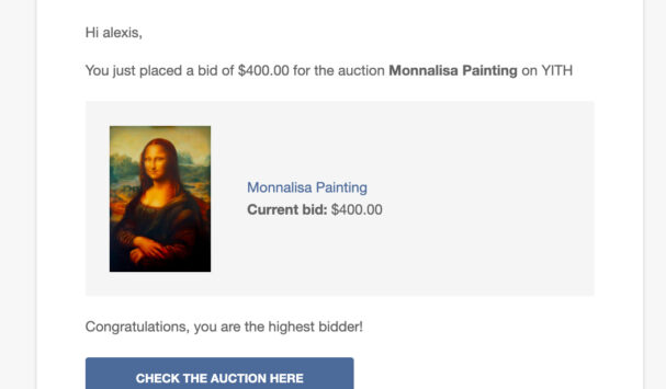 Bid placed