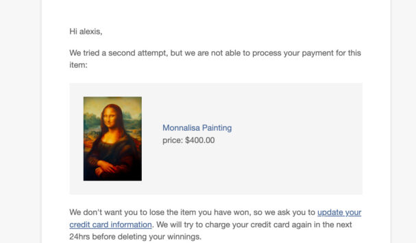 2nd failed payment attempt