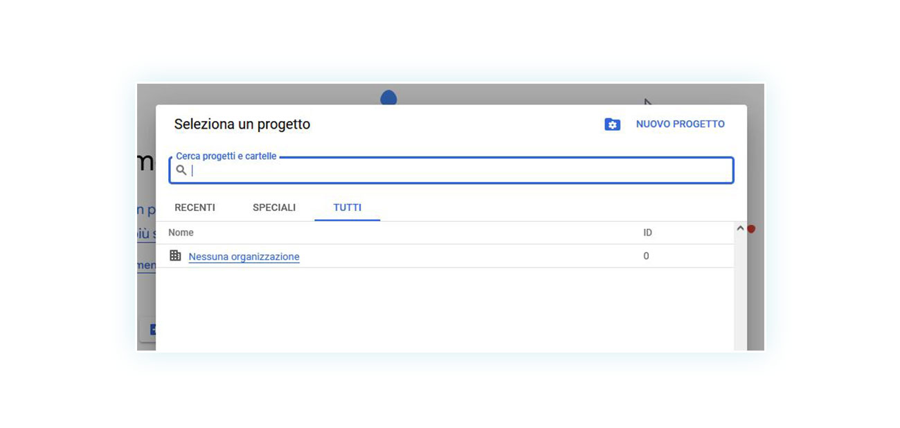Nuovo progetto