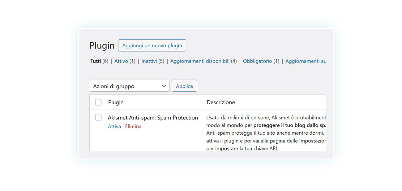 Aggiungi un nuovo plugin