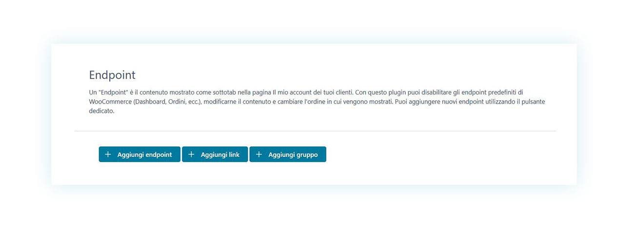 Tasti di aggiunta di contenuto