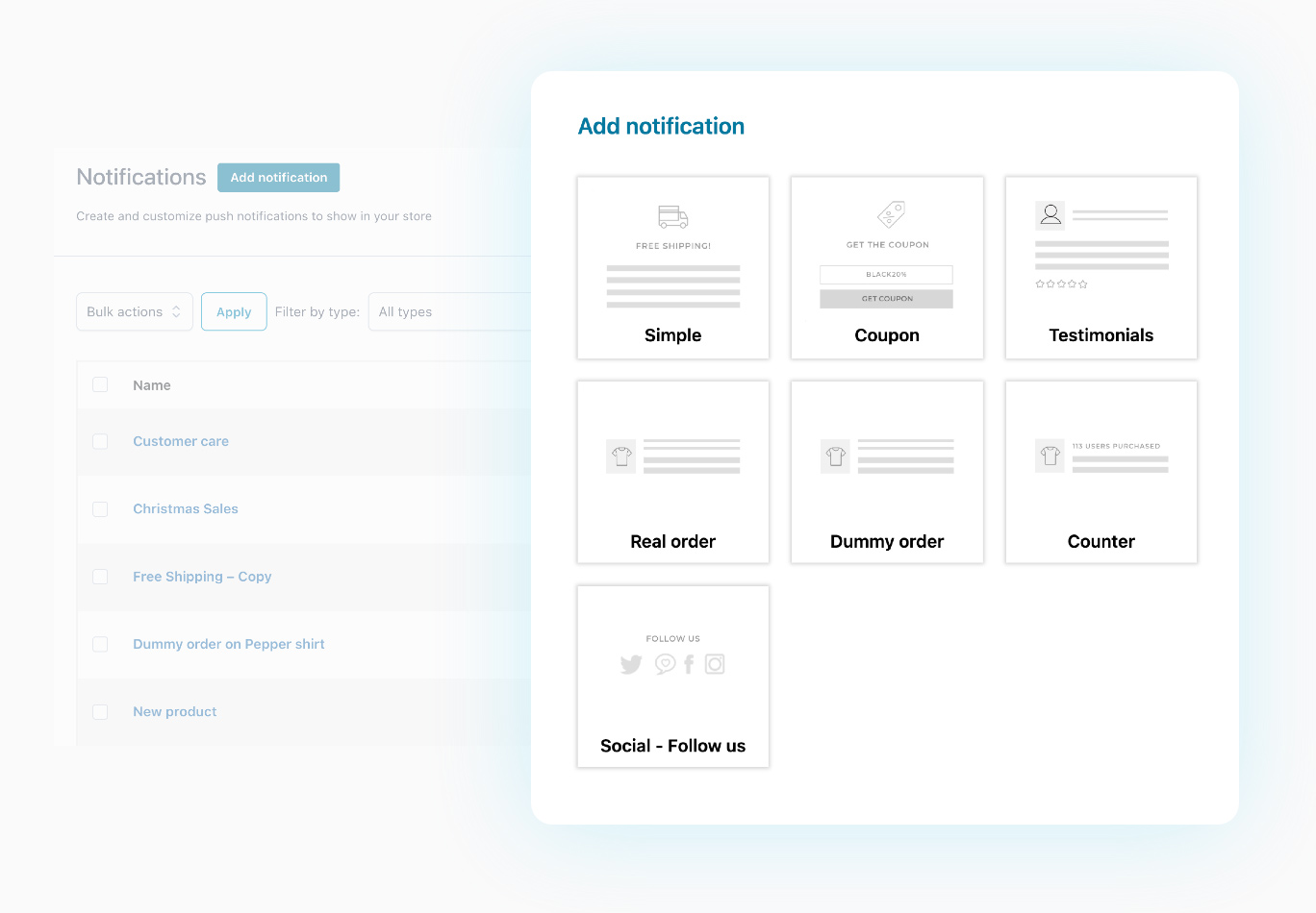Push notification library