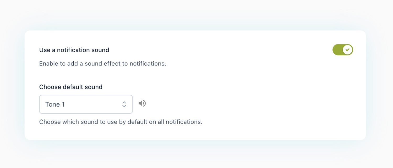 Set up notification sound