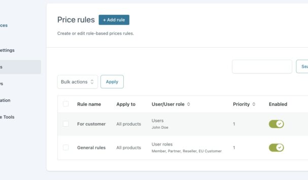 Price rules