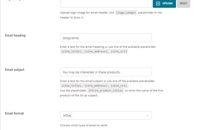 Email customization