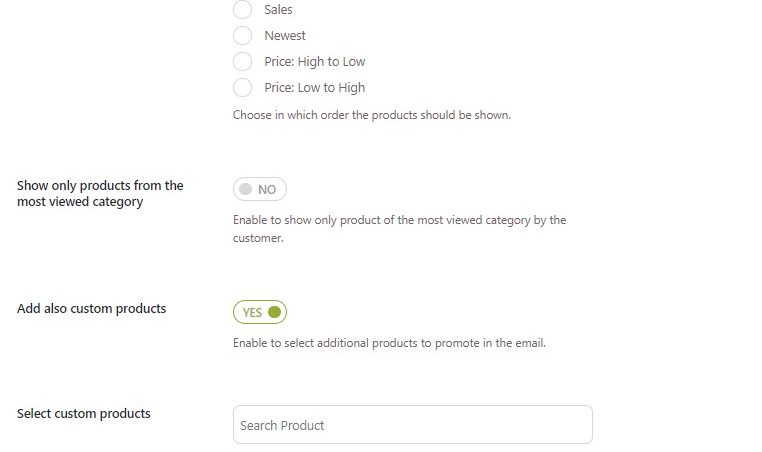 Email settings 2