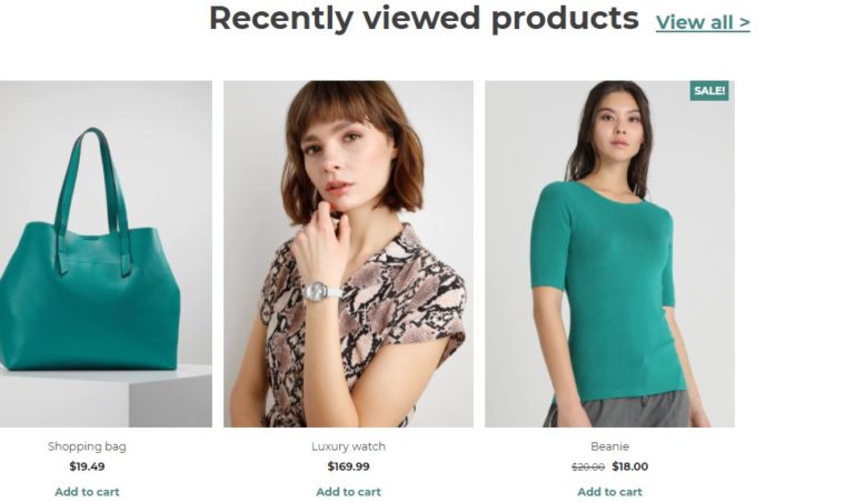 Single product page