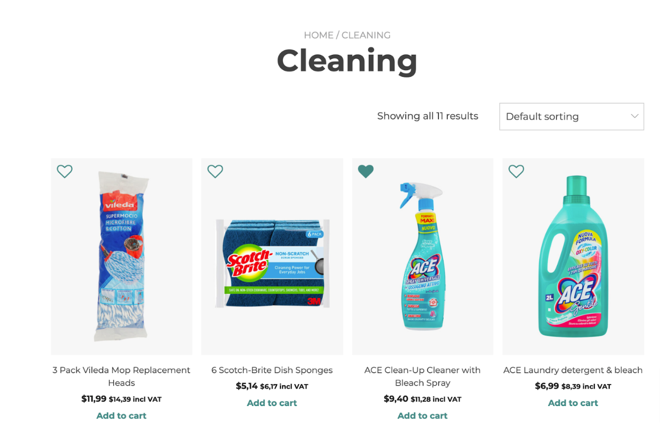 Price display suffix example