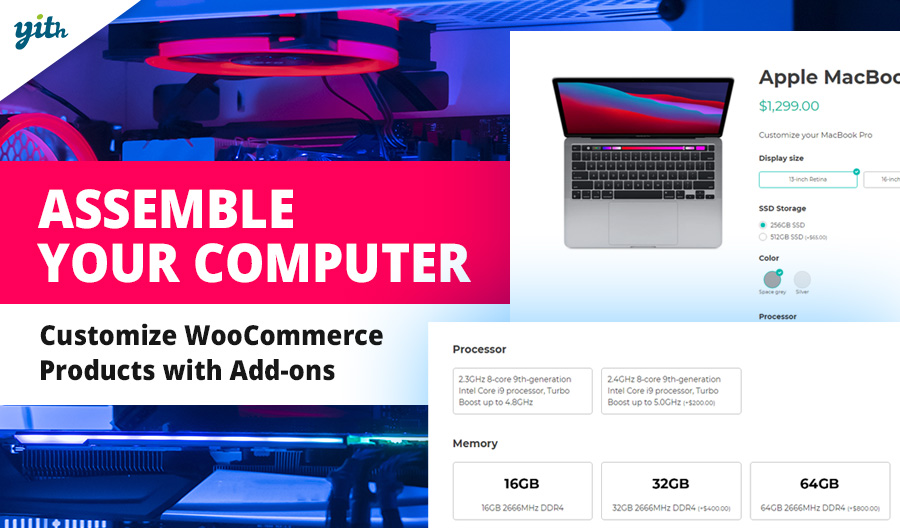 Assemble your computer; customize WooCommerce Products with Add-ons