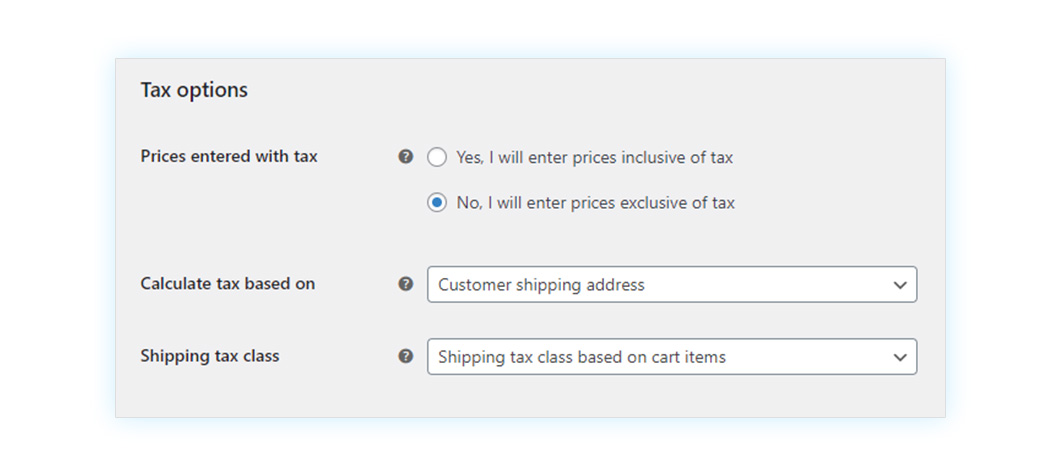 Tax options