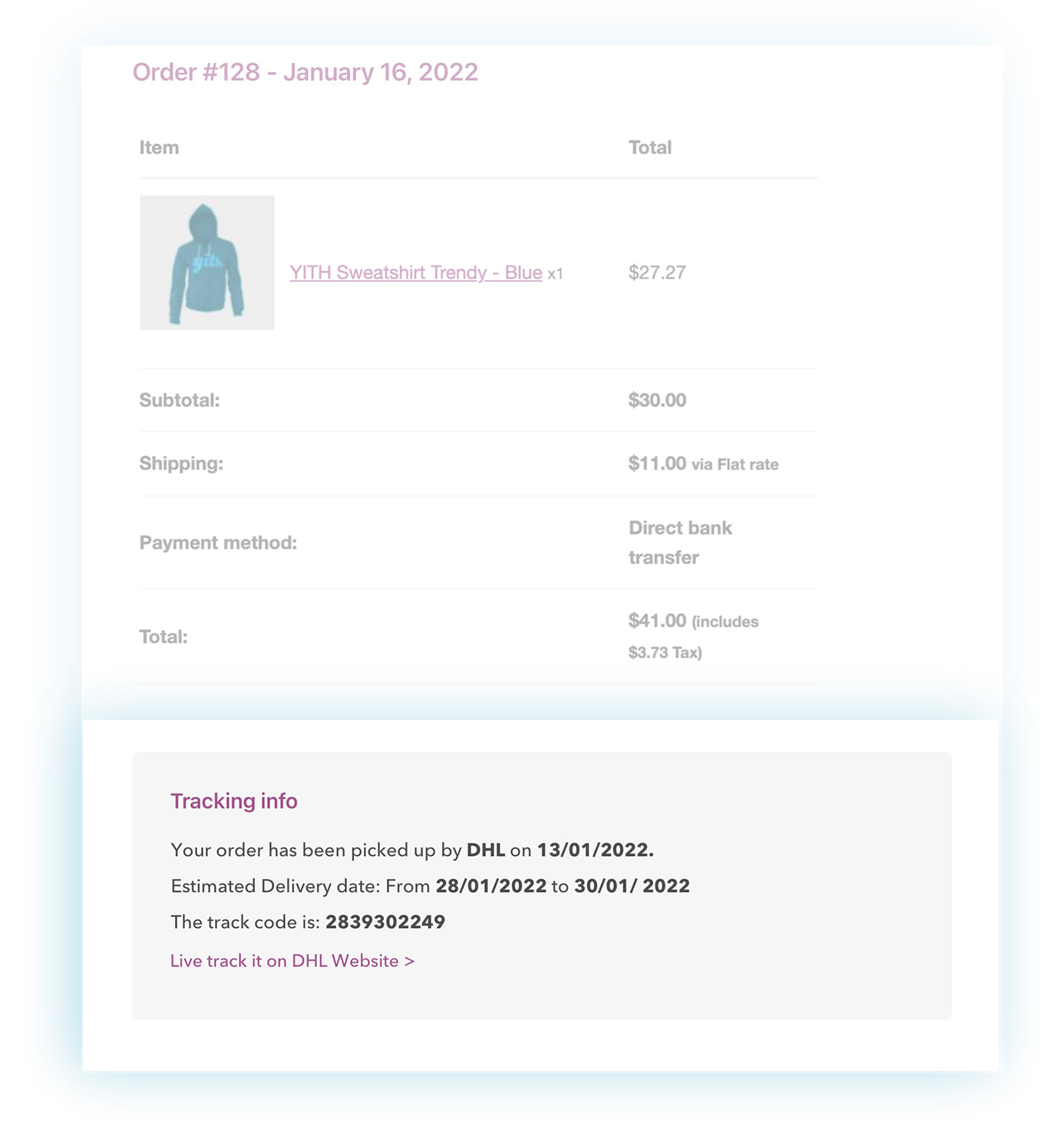 Info email customers