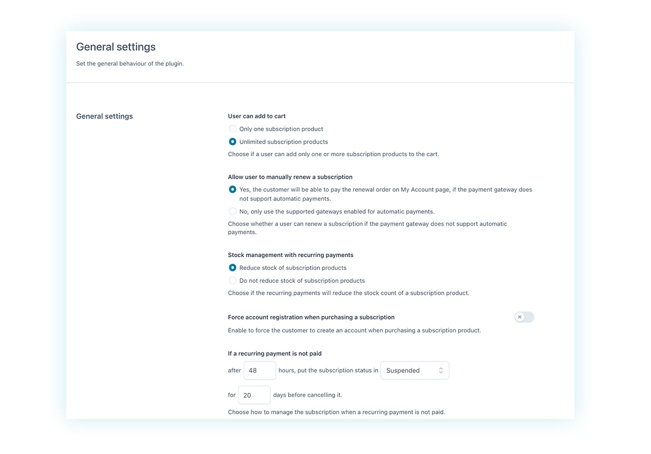 General Settings
