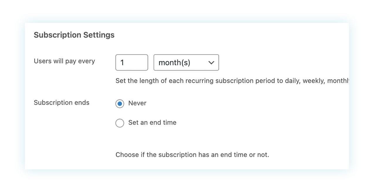subscription frequency