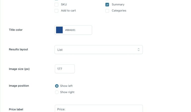 Search shortcodes - Search results 3/4