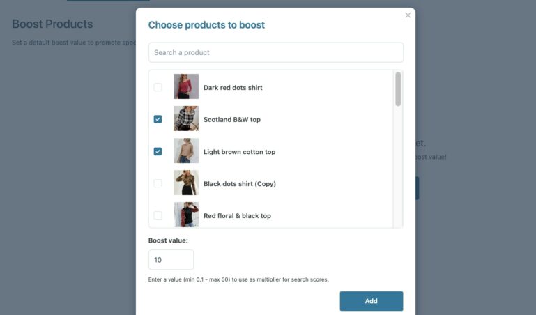 Boost products