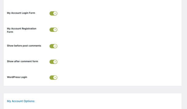 Show login buttons