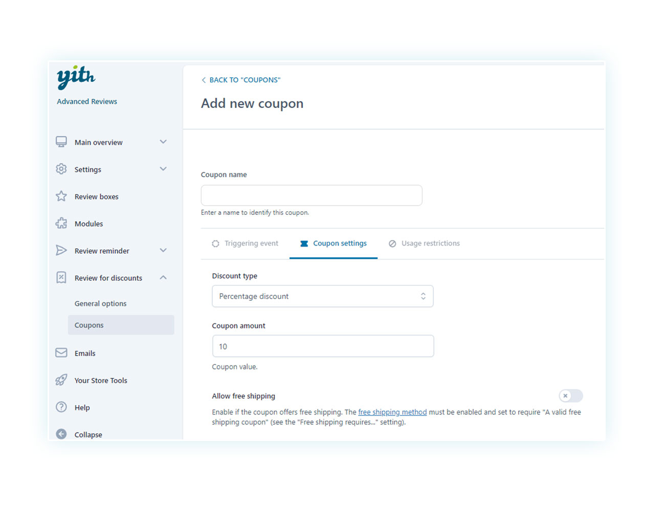 Creating a coupon for WooCommerce store