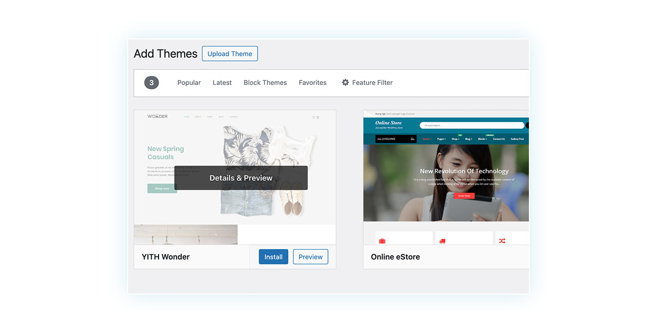 Install the theme
