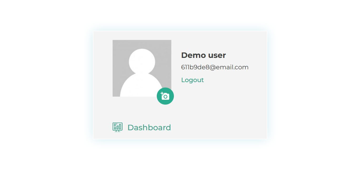 Logo and name of the Dashboard section