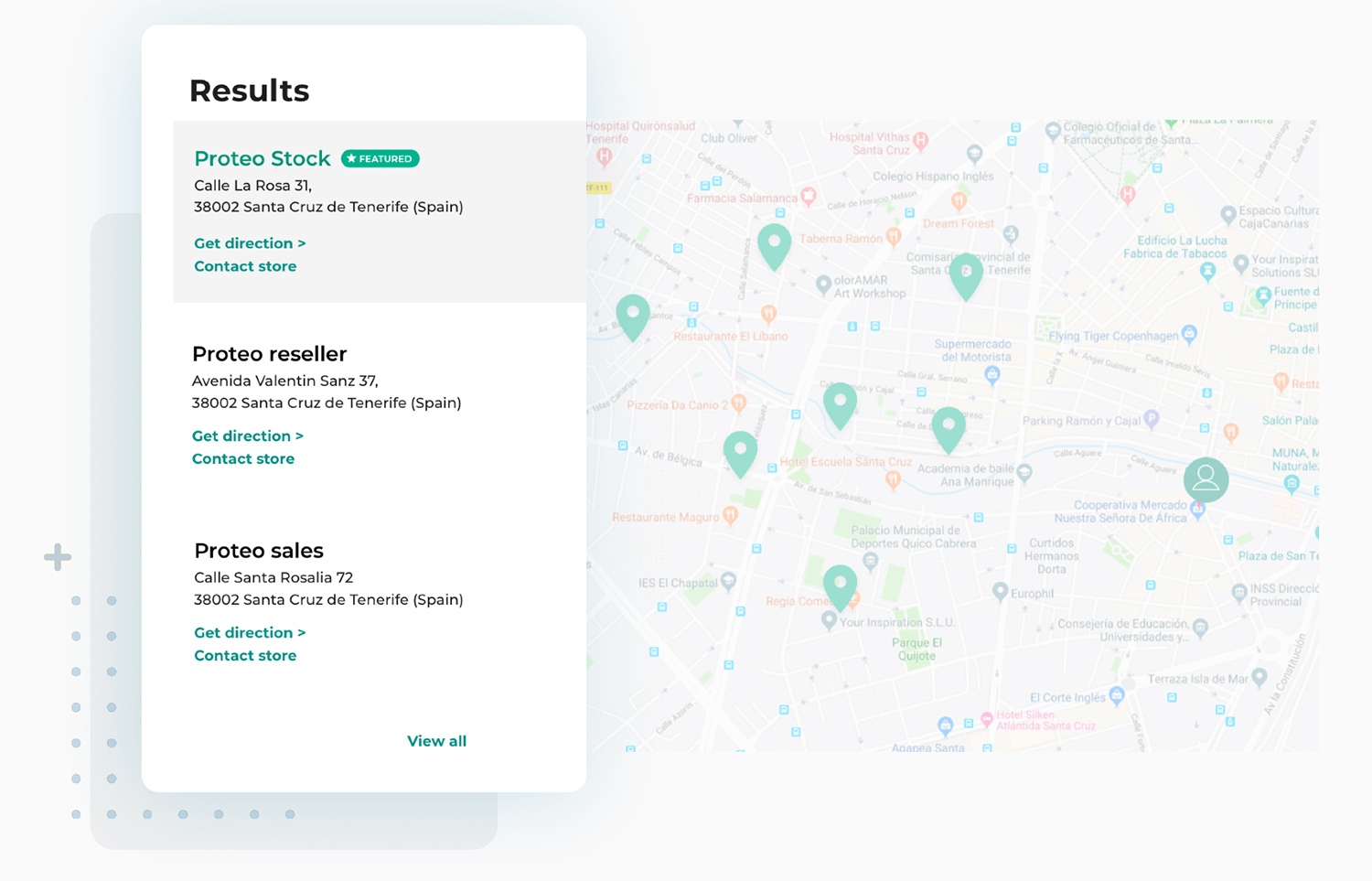 Stores search results