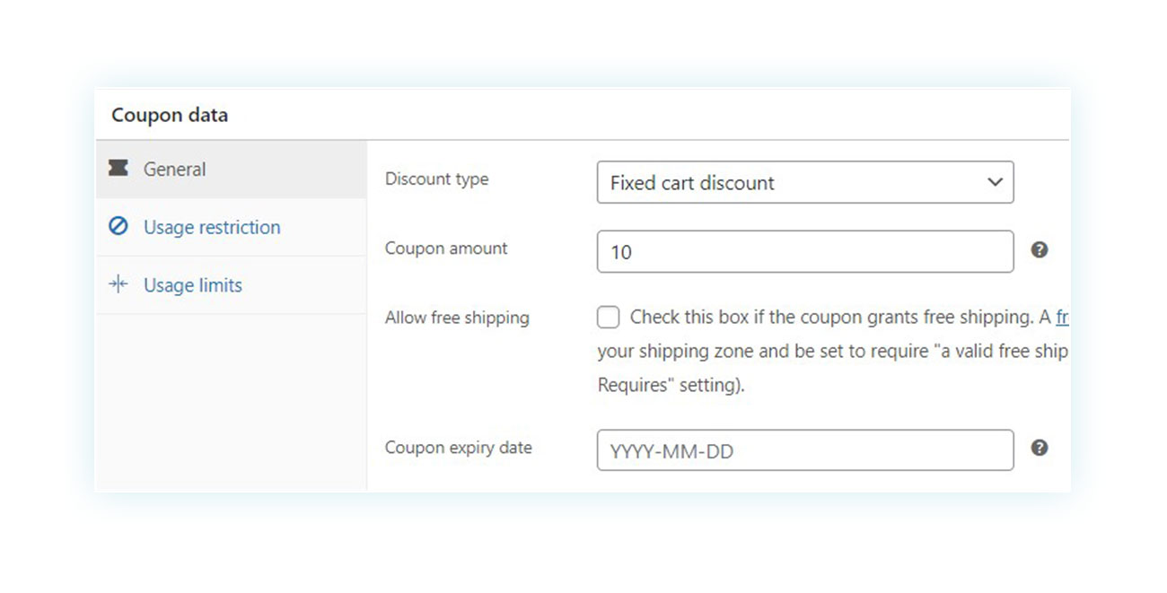 Fixed amount discount
